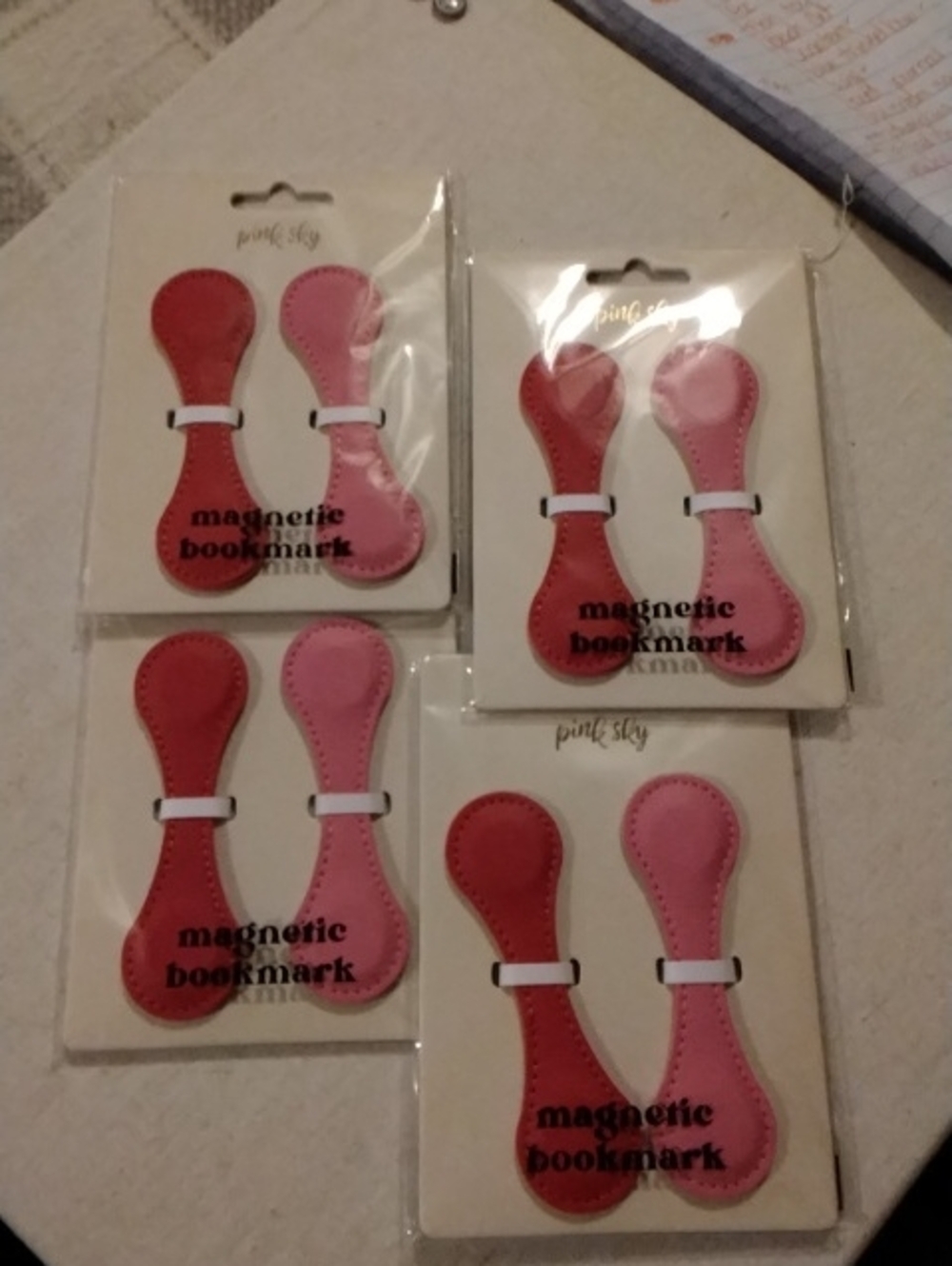 4 Sets Of MagneticBookmark Pink434